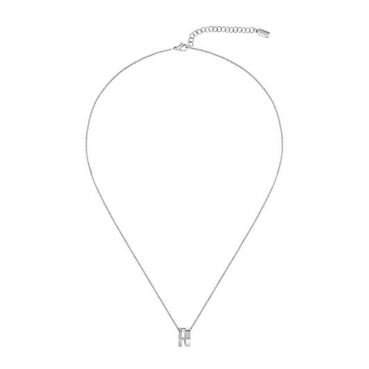 Zilverkleurige Hugo Boss damesketting met elegant design en verfijnde afwerking.