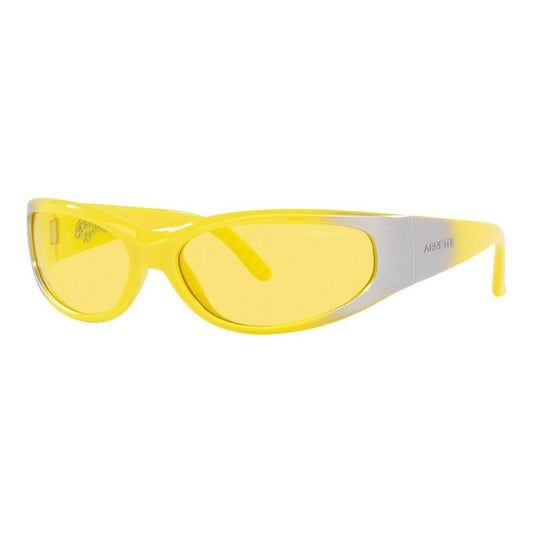 Gele Arnette CATFISH AN 4302 zonnebril met UV400 bescherming, zijaanzicht.