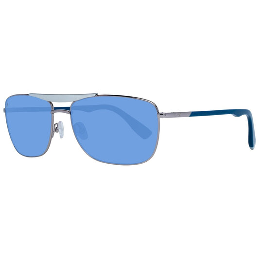 Web Eyewear multicolour zonnebril voor heren met blauwe glazen en metalen frame.