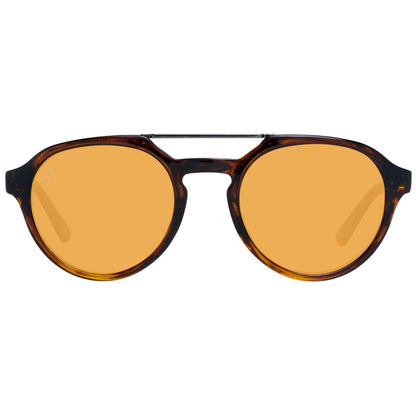 Zijaanzicht van de Web Eyewear zonnebril in multicolour met oranje glazen.