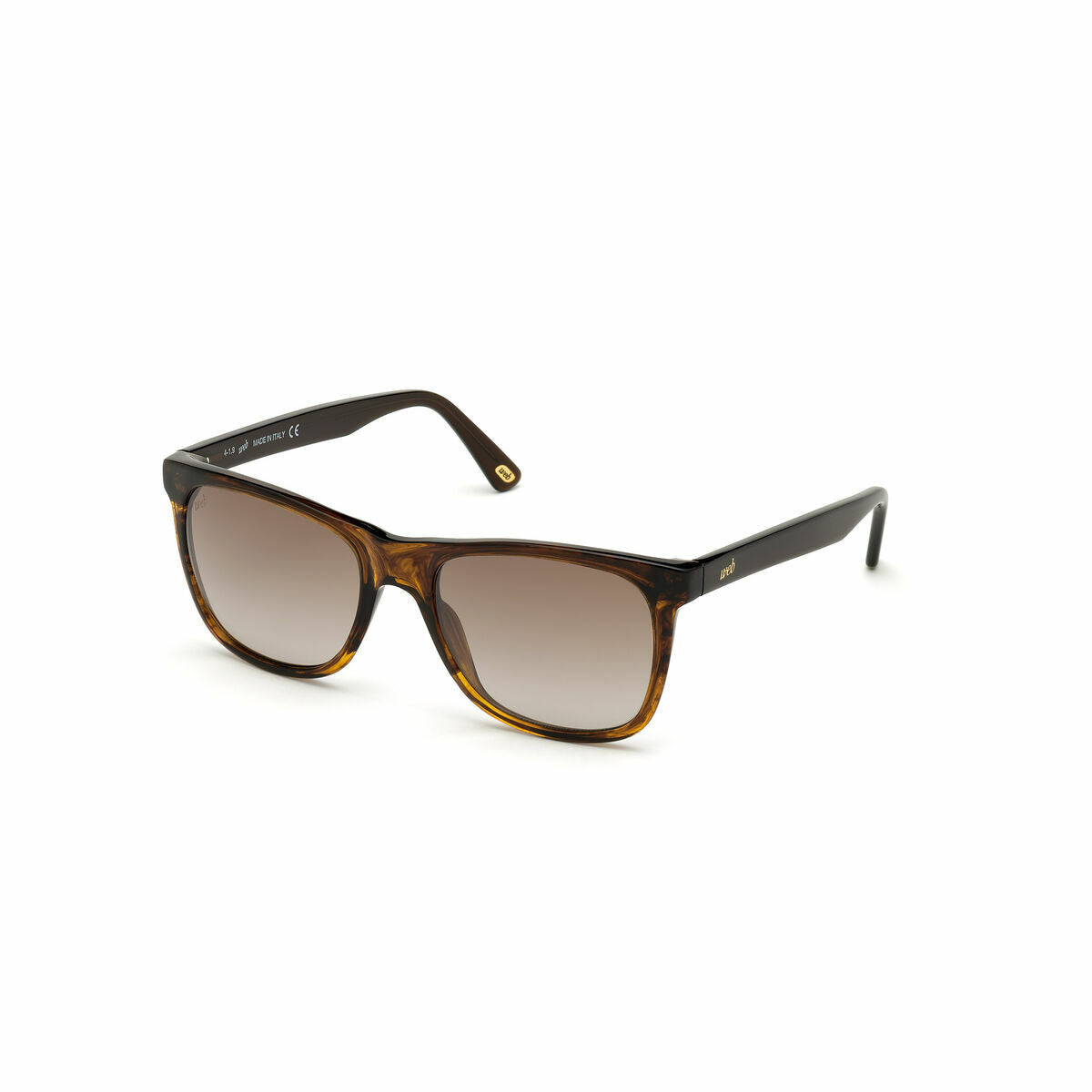 Trendy bruine zonnebril voor heren van Web Eyewear met spiegelende lenzen.