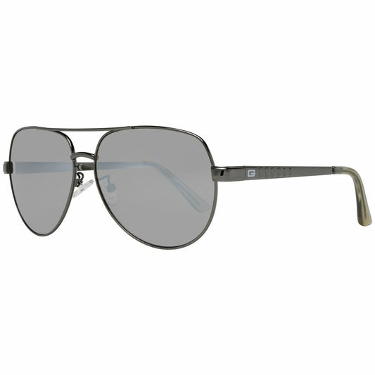 Stijlvolle Guess zonnebril voor heren met multicolour frame en UV400 bescherming.