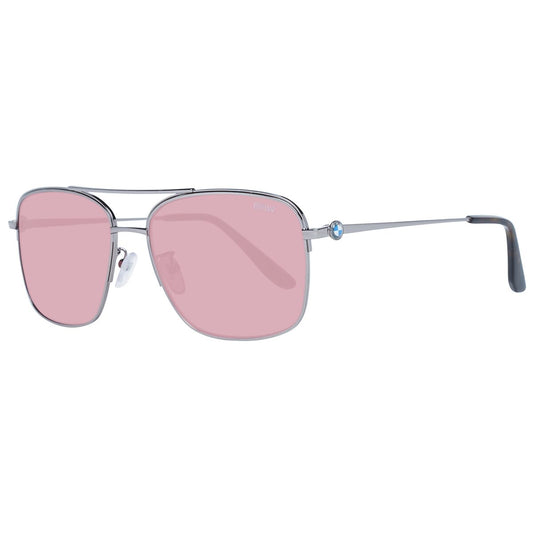 BMW Zonnebril Heren Multicolour met roze glazen en stijlvol metalen frame.