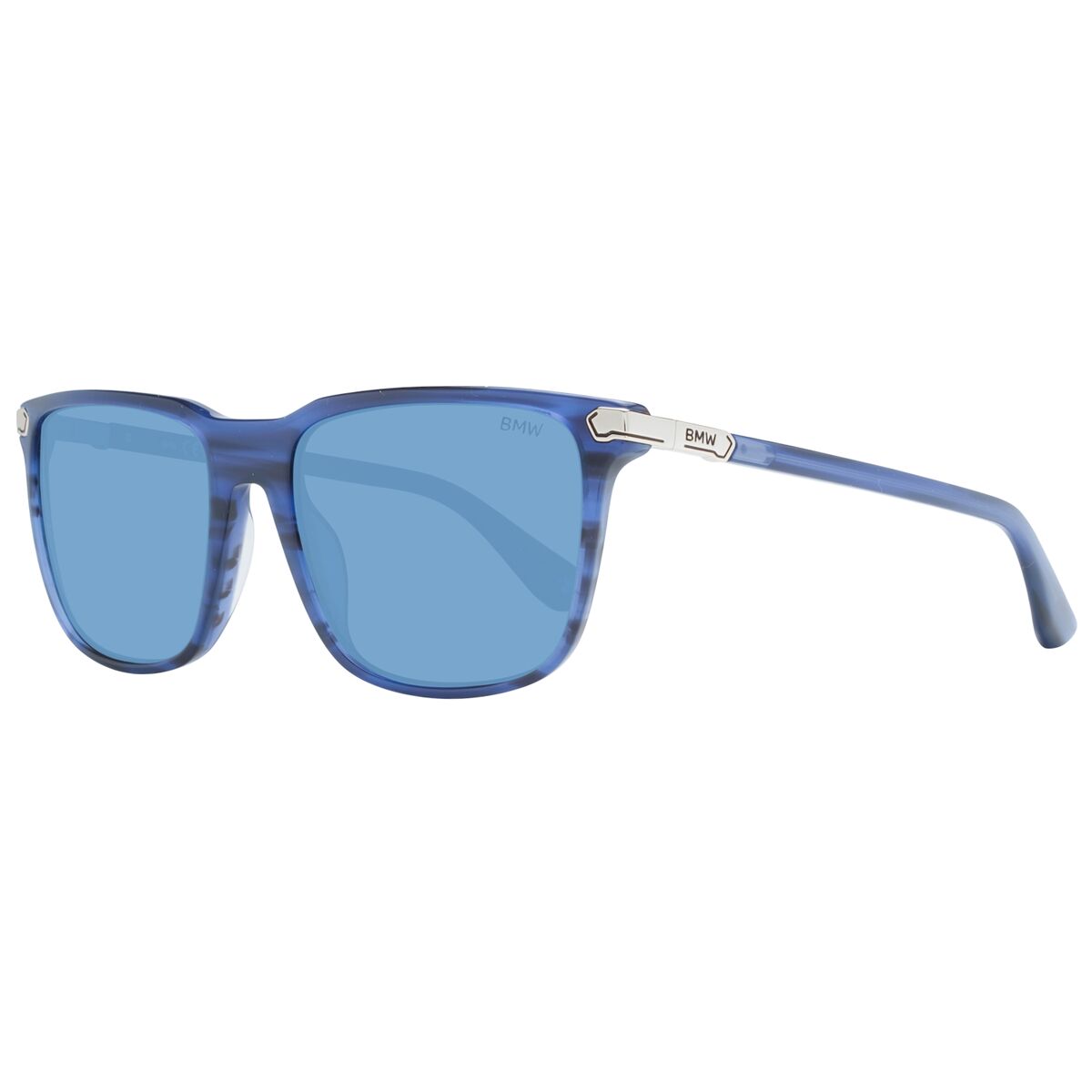 BMW zonnebril heren in multicolour met blauwe glazen, stijlvol en trendy ontwerp.