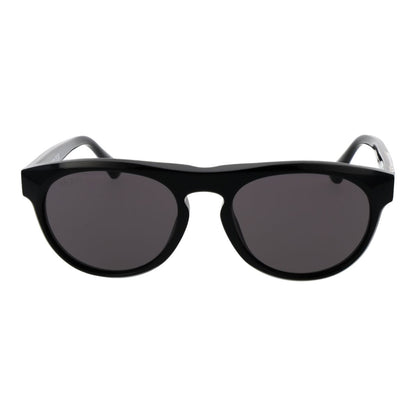 Zijaanzicht van de zwarte Web Eyewear zonnebril met UV-bescherming.