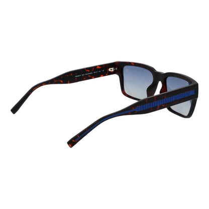 Detail van de Timberland zonnebril TB9336-H met multicolour frame en zijaanzicht.