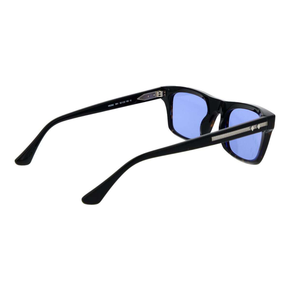 Zijaanzicht van de Web Eyewear zonnebril voor heren met blauwe glazen en elegant ontwerp.