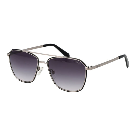 Zwarte Guess zonnebril voor heren met UV400 bescherming en duurzaam design.