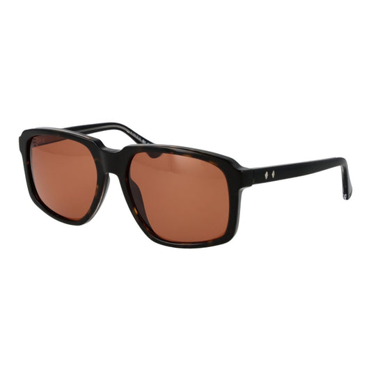 Trendy Web Eyewear zonnebril voor heren in zwart met oranje glazen, UV400 bescherming.