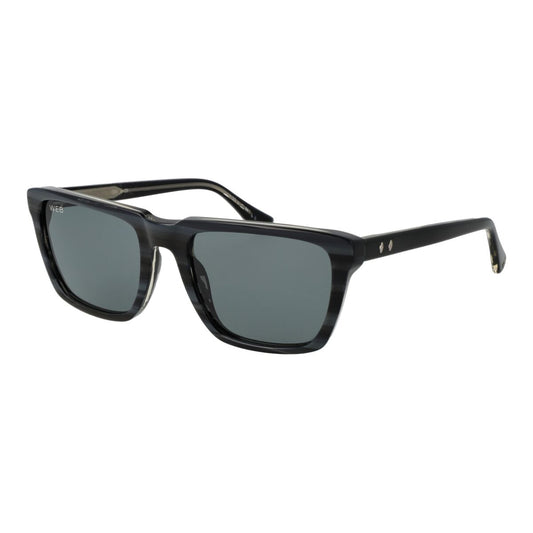 Zwarte Web Eyewear zonnebril voor heren met UV400 bescherming, zijaanzicht.