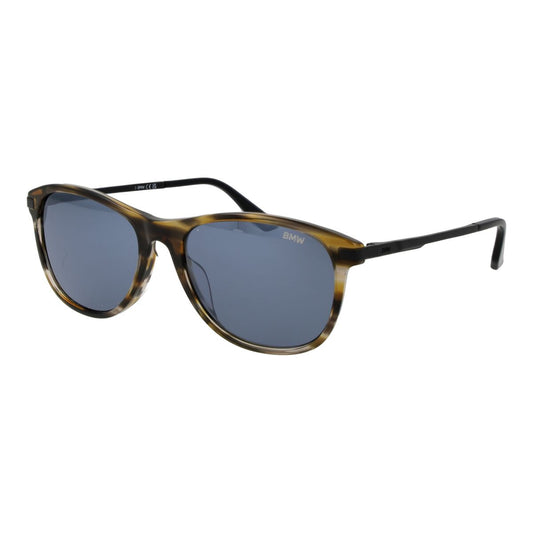 BMW Zonnebril Heren BW0060-H 5445C met elegant bruin tortoise ontwerp en UV400 bescherming.