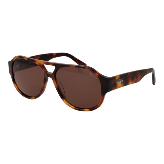 Gant uniseks zonnebril in tortoise kleur met pilotenontwerp en UV400 bescherming.