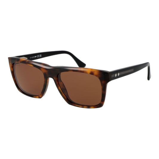 Web Eyewear zonnebril heren in havana kleur met elegante, vierkante vorm.