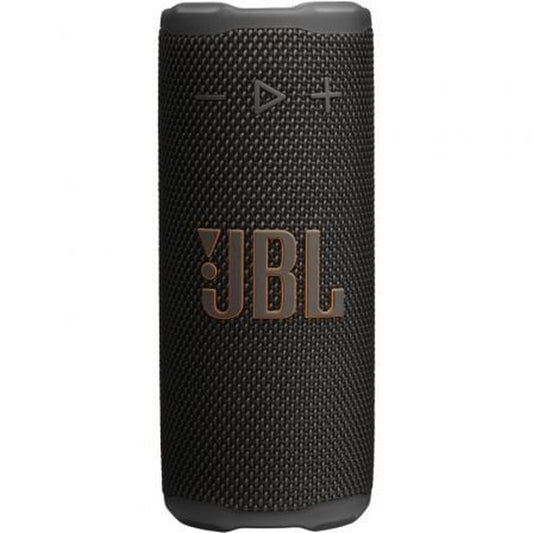 Zwarte JBL Draagbare Bluetooth Luidspreker met krachtige 16 W audio, vooraanzicht.