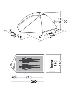 Easy Camp Meteor 200 tent   groen