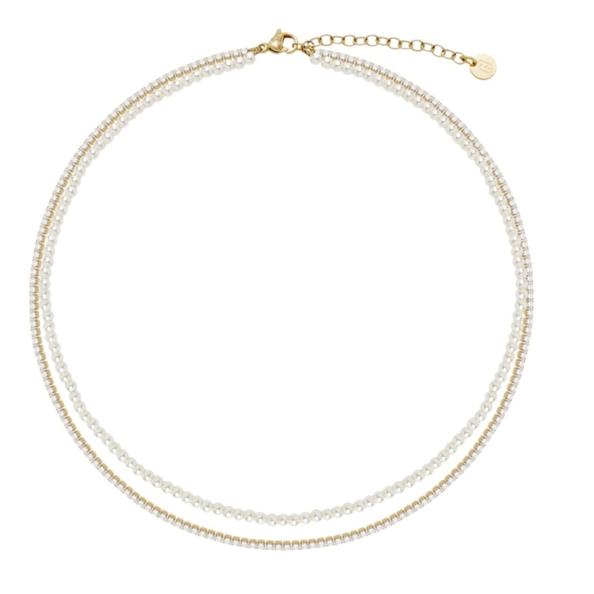 Elegante LIU JO gouden ketting met dubbele schakel, perfect voor elke gelegenheid.