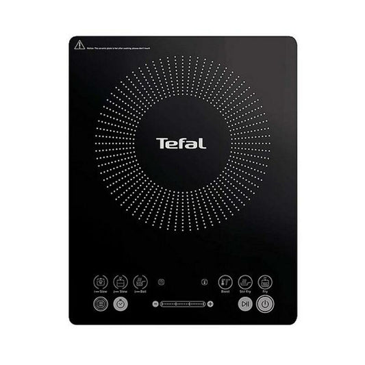 Tefal inductiekookplaat 26 cm met touch bediening en zwart design.