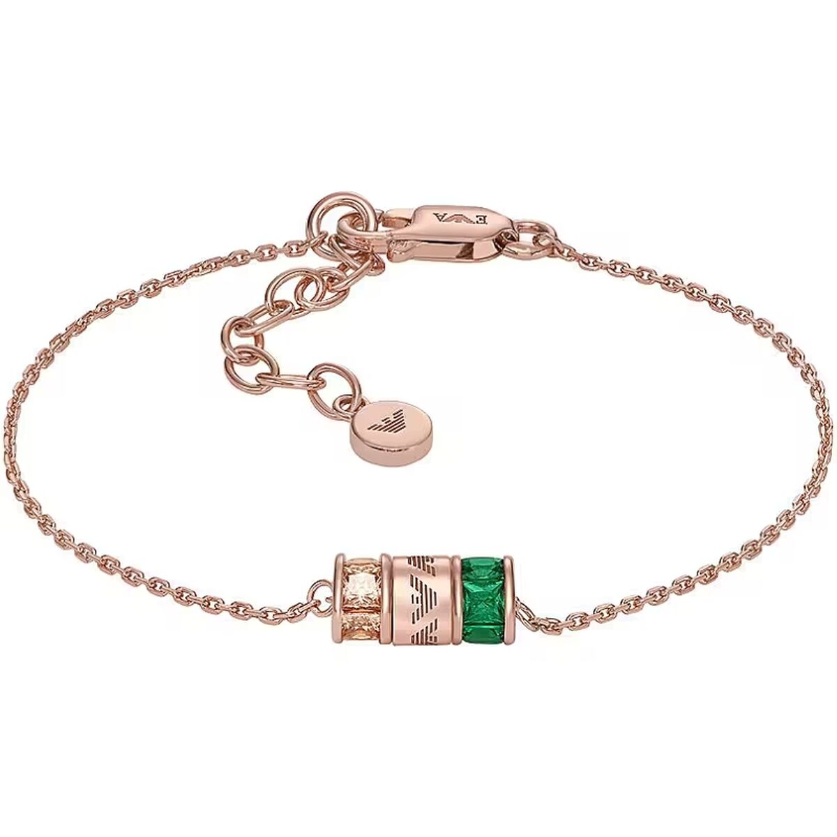 Roze Emporio Armani armband voor dames met elegante details en kleurrijke stenen.