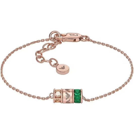 Roze Emporio Armani armband voor dames met elegante details en kleurrijke stenen.