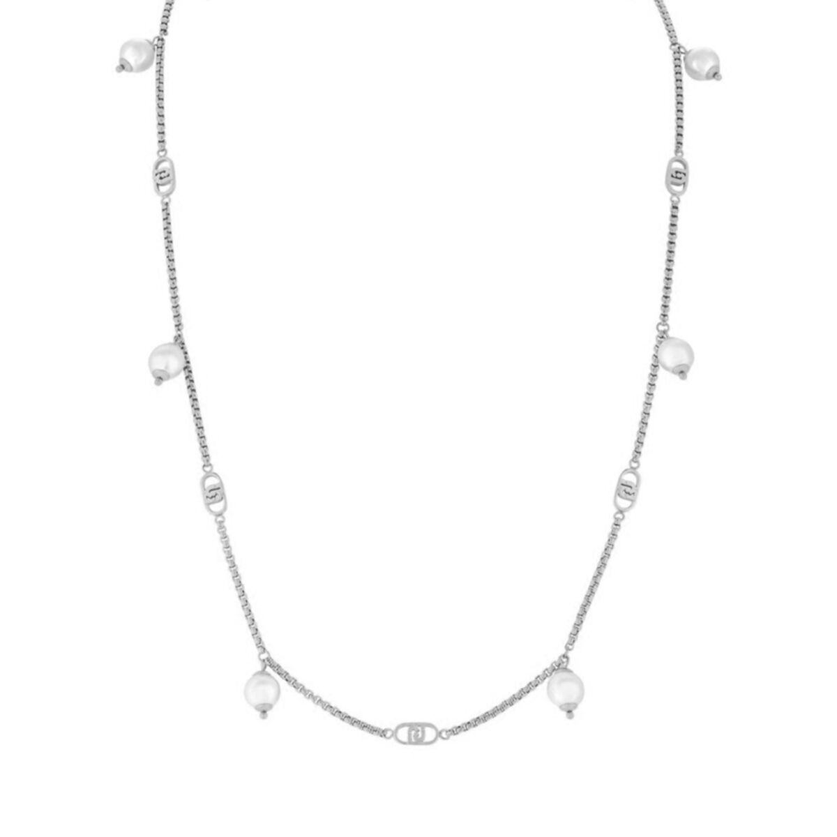 Zilverkleurige LIU JO ketting voor dames met elegante stijl en pareldetails.
