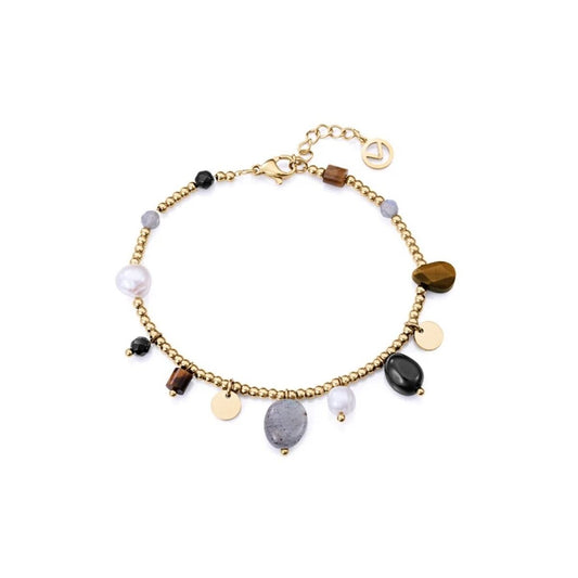 Gouden Viceroy armband voor dames met diverse edelstenen en elegante afwerking.