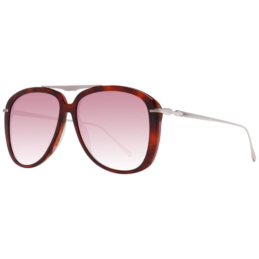 Stijlvolle Scotch & Soda zonnebril voor heren met UV400 bescherming, bruin met roze glazen.