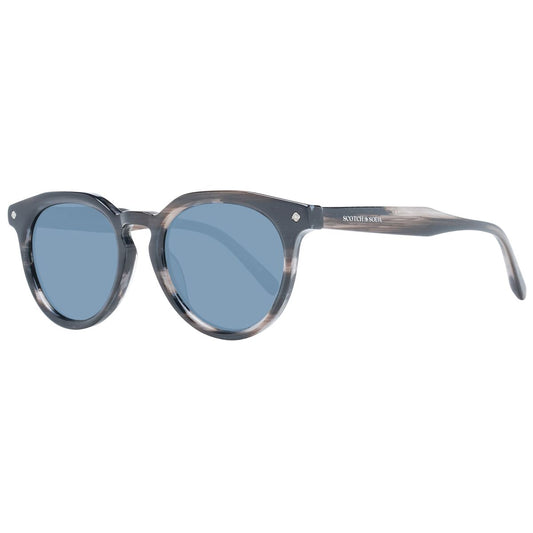 Multicolour Scotch & Soda zonnebril voor heren met blauwe glazen en trendy ontwerp.
