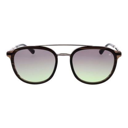 Detail van de Scotch & Soda zonnebril in multicolour met gradient glazen.