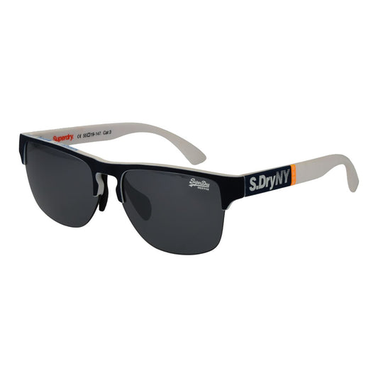 Superdry zonnebril voor heren met UV400 bescherming, in zwart-wit design.
