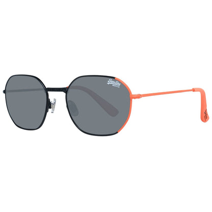 Superdry zonnebril heren met UV400 bescherming en stijlvol ontwerp in zwart en oranje.