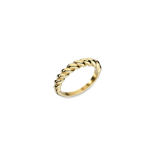 Goudkleurige AN Jewels ring met trendy, gedraaid ontwerp voor dames.