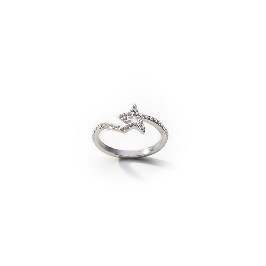 Elegante AN Jewels ring voor dames in maat 8 met trendy ontwerp en subtiele glans.