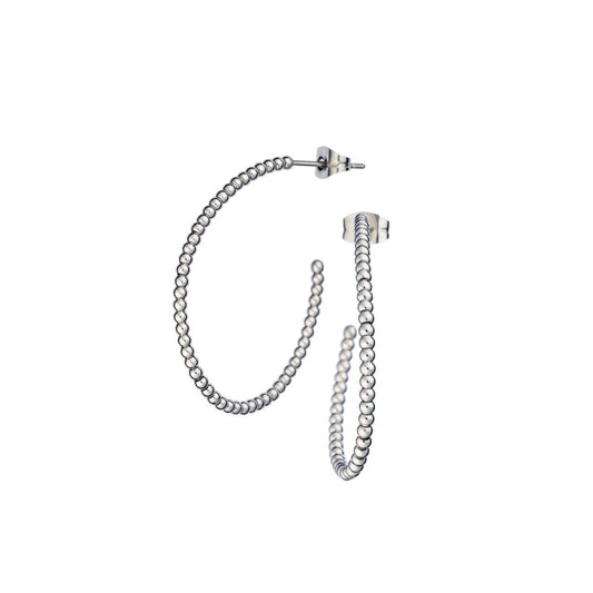Elegante AN Jewels oorbellen in zilver met een tijdloos, rond ontwerp.
