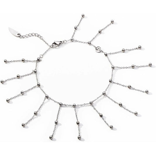 Elegante AN Jewels armband met luxe hangende bolletjes in zilver.