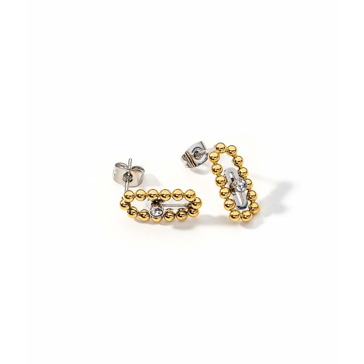 Elegante AN Jewels oorbellen met sprankelende details in goudkleur.