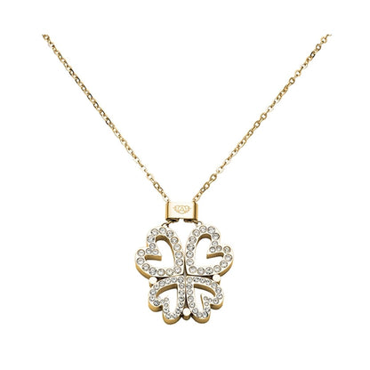 Ketting van AN Jewels met verfijnd hartvormig ontwerp en sprankelende steentjes.
