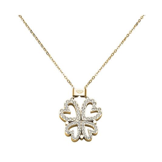 Ketting van AN Jewels met verfijnd hartvormig ontwerp en sprankelende steentjes.