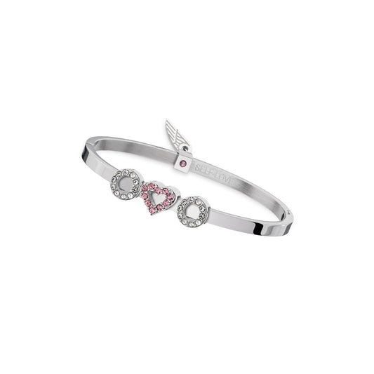 Stijlvolle AN Jewels armband voor dames met hart- en cirkelontwerp in zilverkleur.