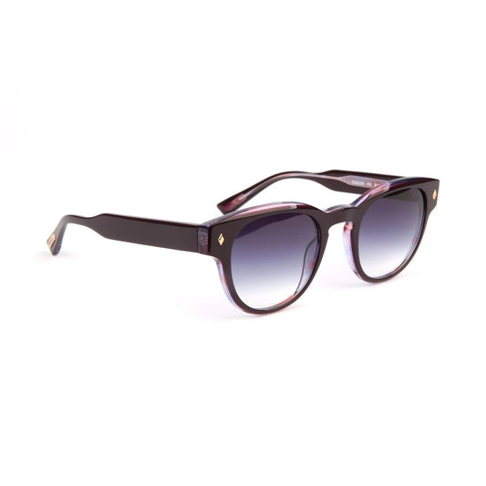 Bulget zonnebril voor heren met trendy zwart-paarse kleur en UV400 bescherming.