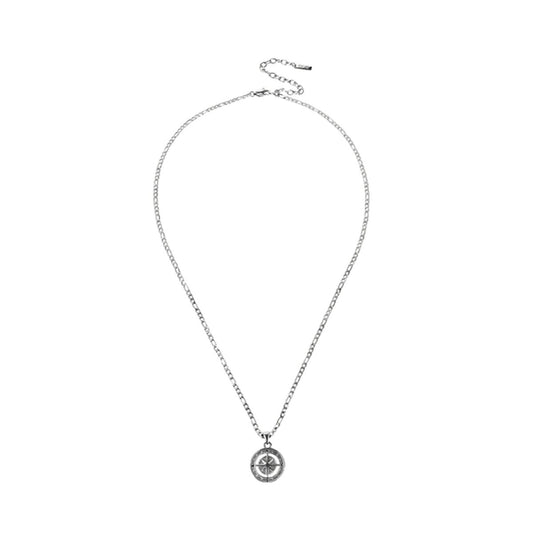 Zilverkleurige One Jewels ketting met elegant ontwerp en een ronde hanger.