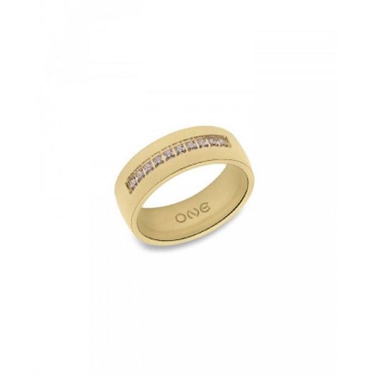 One Jewels ring in goud met elegante strassdetails, maat 9.