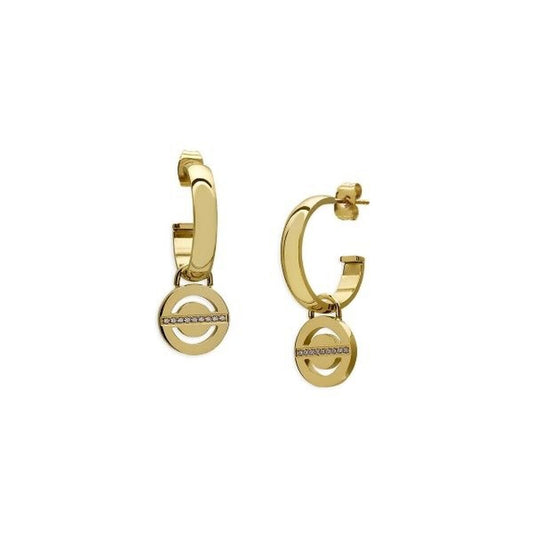 Gouden One Jewels oorbellen met elegant ontwerp en strass details.