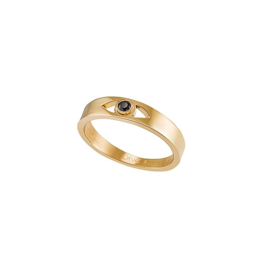 Gouden One Jewels ring met elegant ontwerp en een opvallende steen.