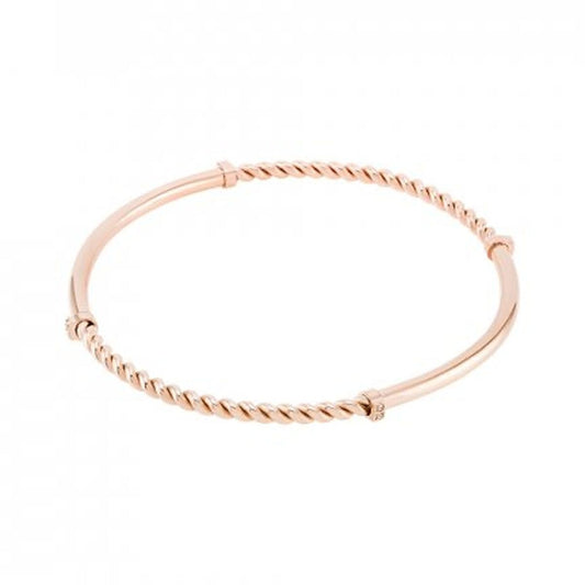 Gouden One Jewels armband met elegant ontwerp en gedraaide details.