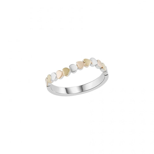 Zilverkleurige One Jewels ring met elegante afwerking en hartvormige details.