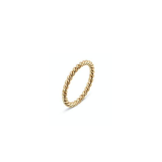 Gouden One Jewels ring met elegant gedraaid ontwerp voor dames.