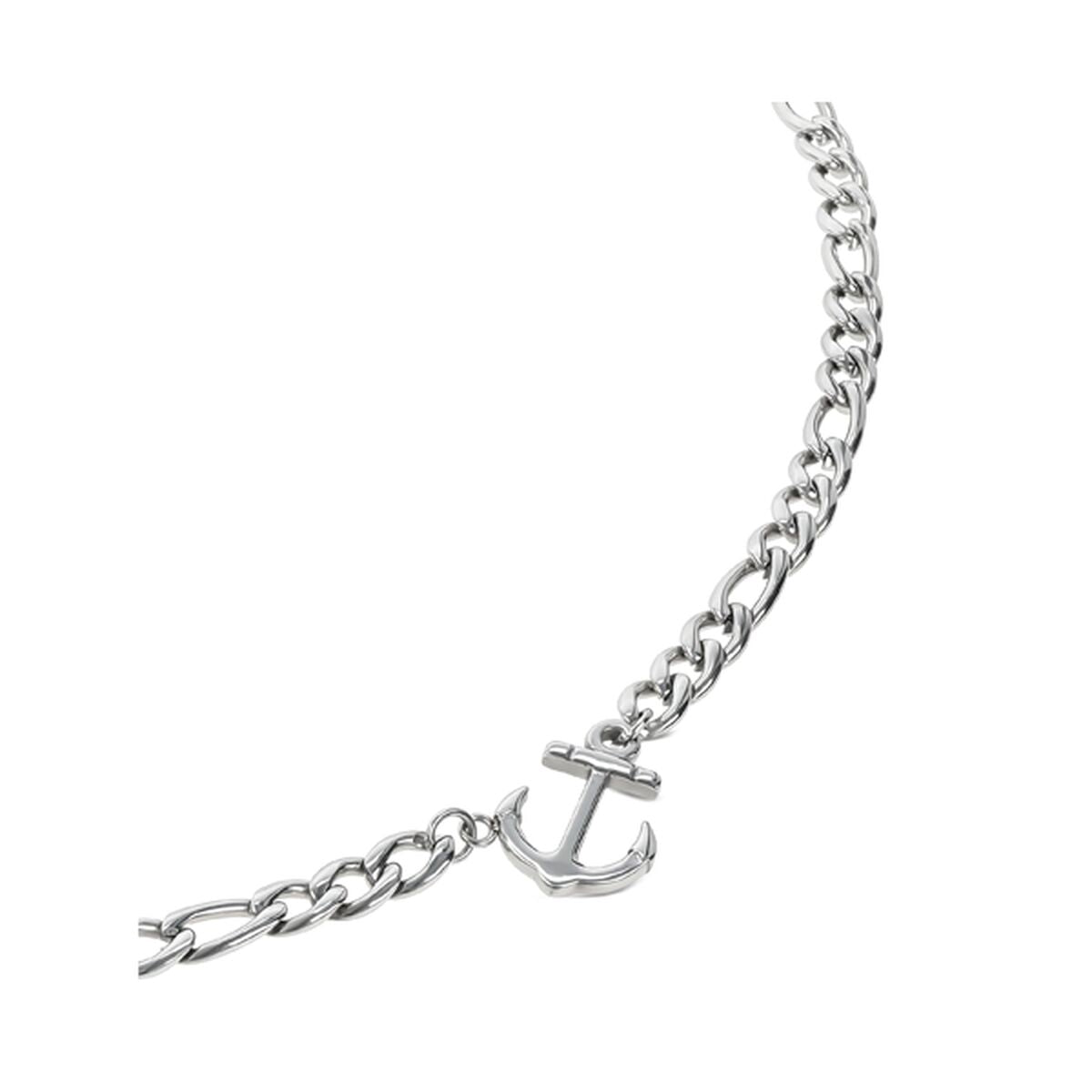 Detail van de zilverkleurige One Jewels ketting met een elegante ankerhanger.