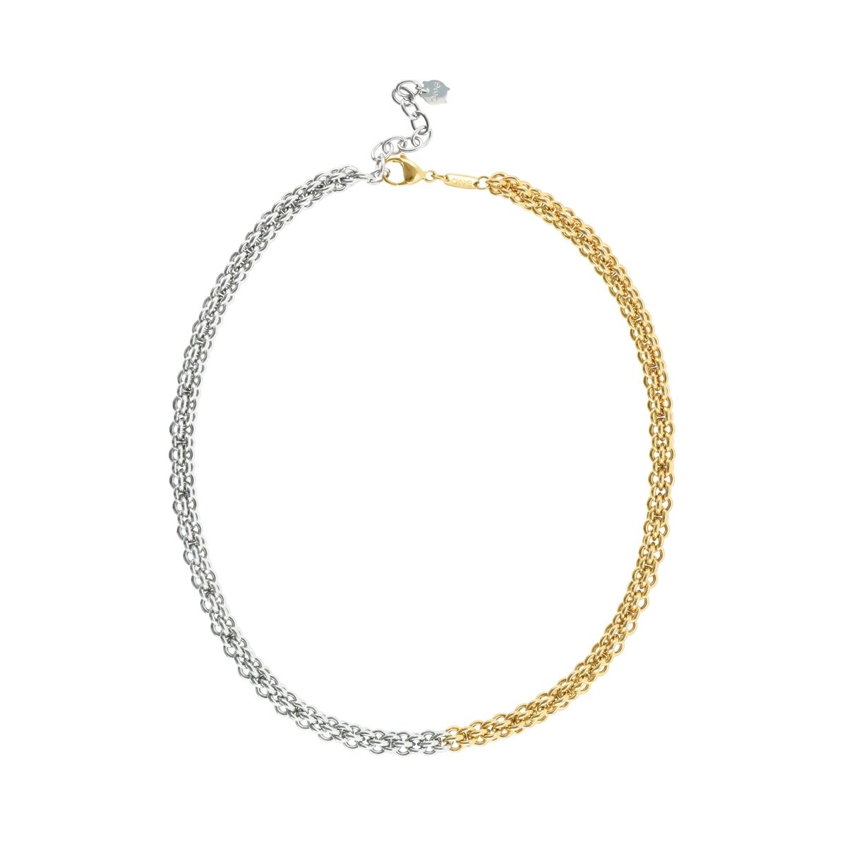 Elegante One Jewels ketting voor dames, zilverkleurig met gouden details.