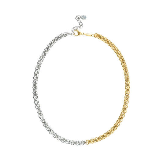 Elegante One Jewels ketting voor dames, zilverkleurig met gouden details.