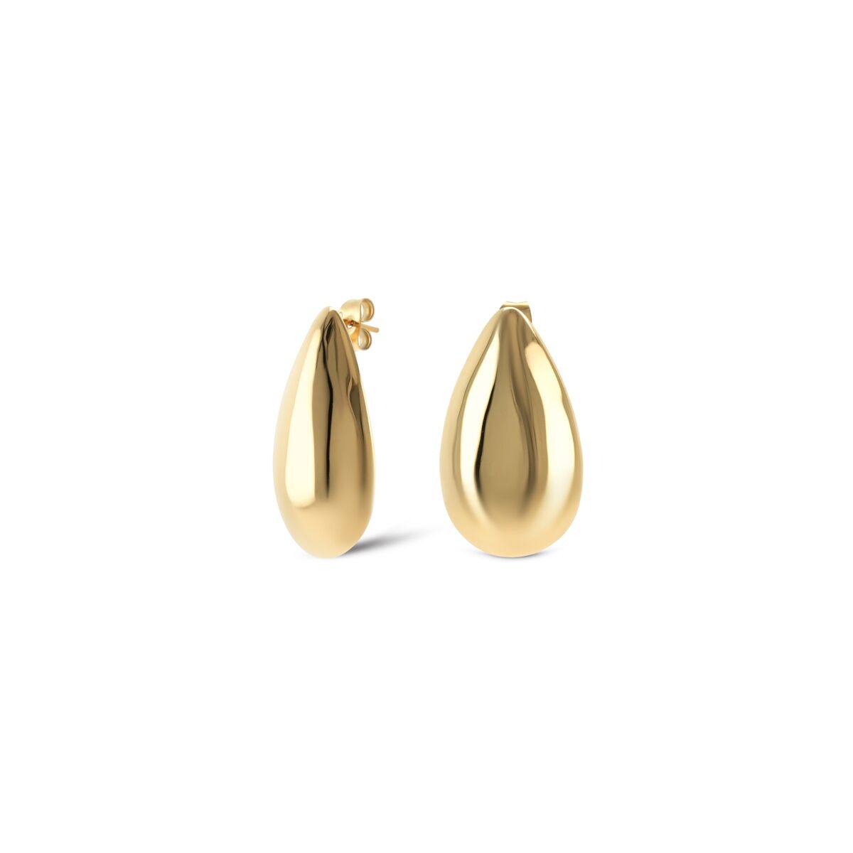 Gouden One Jewels oorbellen met tijdloos druppelvormig design.